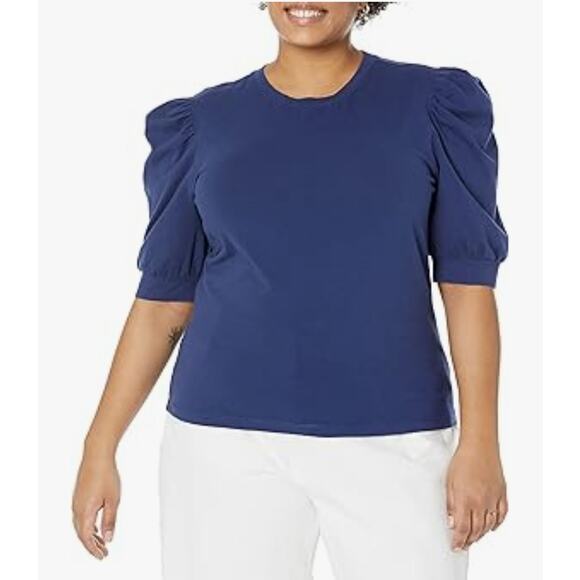 The Drop Womens Mariko Puff-Sleeve Crew-Neck Stretch Jersey T-Shirt size 5X 3pcs - Picture 3 of 13